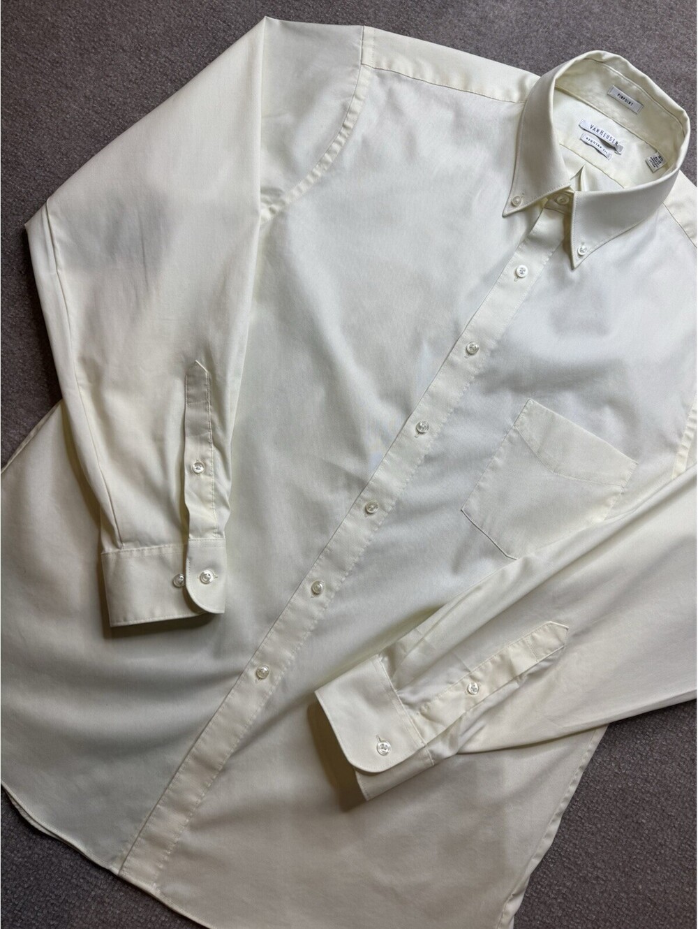 Van Heusen Men's 16.5 34/35 Regular Fit Shirt Yellow (1066)